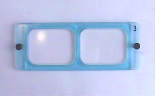 Optivisor Lens Plate made of crown glass